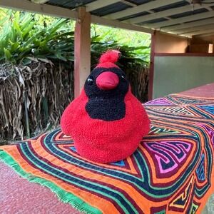 3 FOR $15 DEAL / Zangeen Plush Cardinal Bird 2008 Red Stuffed Animal Toy Plushie